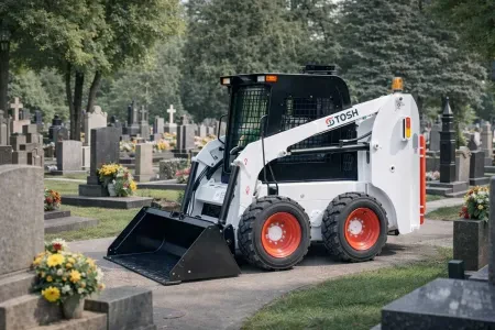 Mechanizacja prac cmentarnych – jak dobrać odpowiednią ładowarkę do obsługi i utrzymania cmentarza
